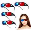Homoyoyo 5 Pcs Red and 3D Glasses 3 for Viewing and Red Glasses Red and 3D Movies Glasses Red Cyan Polarization 3D Movie Viewing Glasses 3D Eyeglasses 3 Red Plastic view 1