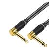 6.5mm Instrument Cable 1/4 Inch Right Angle to Right Angle Electric Guitar Bass Audio Cord for Keyboard Mixer Ect(Pack of 2,3m) view 3