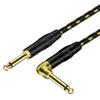 Ja-ck 6.35 mm Mono Cable Gold Plated Guitar Cable Male to Male Cotton Braided Instrument Cable for Guitar Bass Keyboard(6.35mm ST-ST,1m) view 2