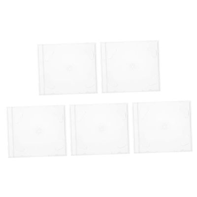 AUTSUPPL 5pcs Transparent Cd Storage Cases Lightweight Organizers for DVDs and Minimalist Design for Travel and Home Use Enhanced Protection from Scratches and Damage