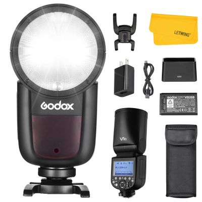 GODOX V1-C Flash for Canon, 76Ws 2.4G TTL 1/8000s HSS Speedlite for Canon