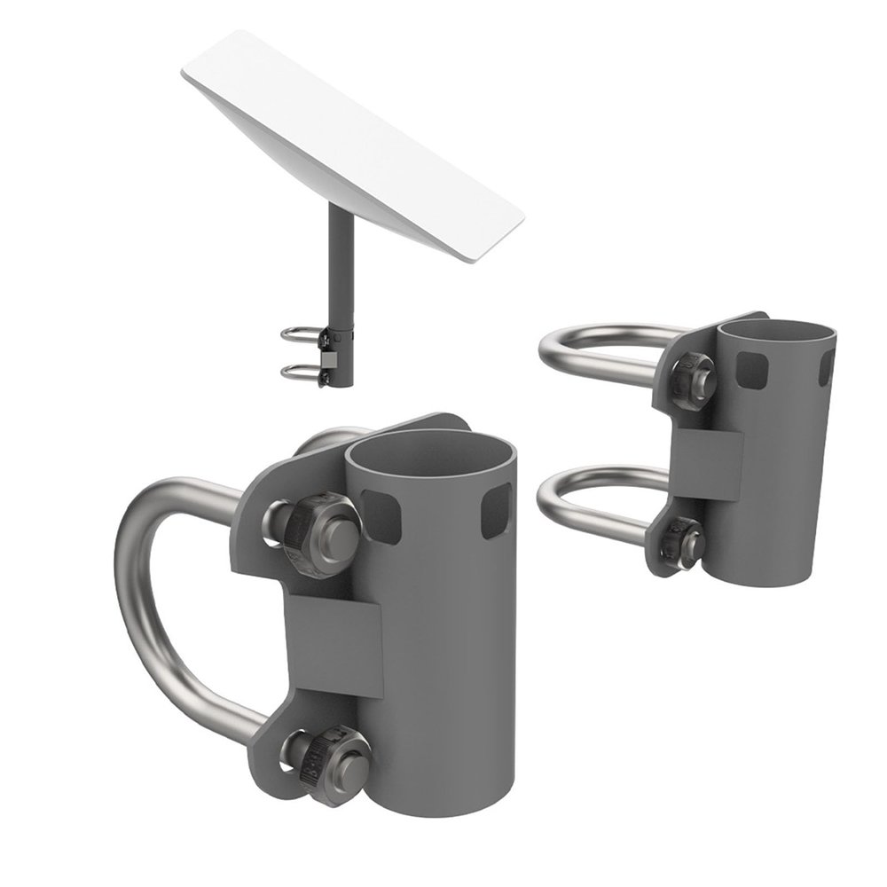 Aerial Mast Pipe Bracket, Adjustable U Shape Antenna Mounting Bracket, 30mm to 50mm Pole to Pipe Mounting Adapter, for Outdoor Antenna Pole Pipe