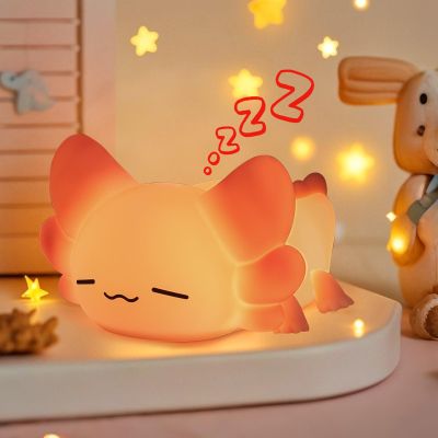 ZKLiLi Night Light for Kids Lamp, 16 Colors Lamp Cute, Dimmable Baby Night Lights for Nursery,Silicone Rechargeable Nightlight for Kids Room, Kawaii Room Decor (Axolotl)