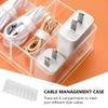 ARTIBETTER Cable Management Box Transparent Compartment Organizer for Data Cables to Prevent Tangles Durable Plastic Storage Case for Use view 2