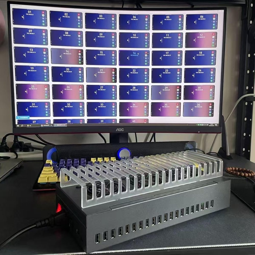 Mobile Phone Motherboard Mining Case with Gigabit Network Card, Switch Router Control System (p30 Chassis Deposit)