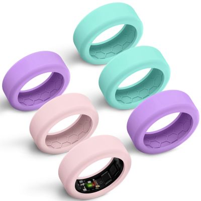 6 Pack Anti-Scratch Silicone Covers Fits 7mm and 8mm Smart Rings, 7MM Protector for RingConn 3/2/2 Air/Samsung Galaxy Ring, 8MM Protector for Oura Gen 4/3/Ultrahuman Ring
