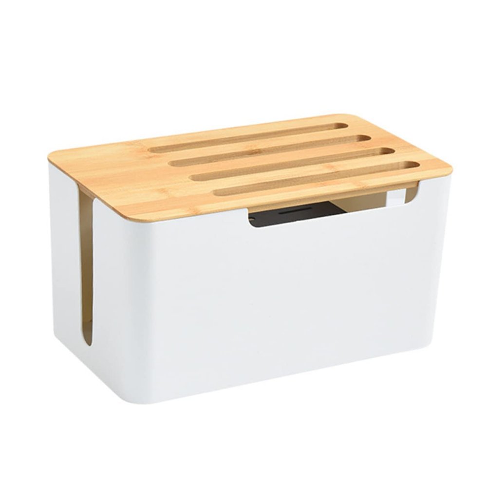Artibetter Cable Management Box for Home Storage Boxes Lids Router Storage Case Wire Covers for Cords Easy to Use Sliding Design