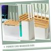 Artibetter Cable Management Box for Home Storage Boxes Lids Router Storage Case Wire Covers for Cords Easy to Use Sliding Design view 4