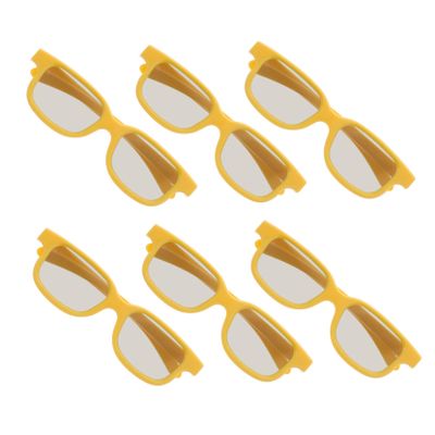 Kisangel 6pcs Movie Glasses for Boys and Girls Plastic Frame for Immersive Viewing for Family Entertainment and Movie