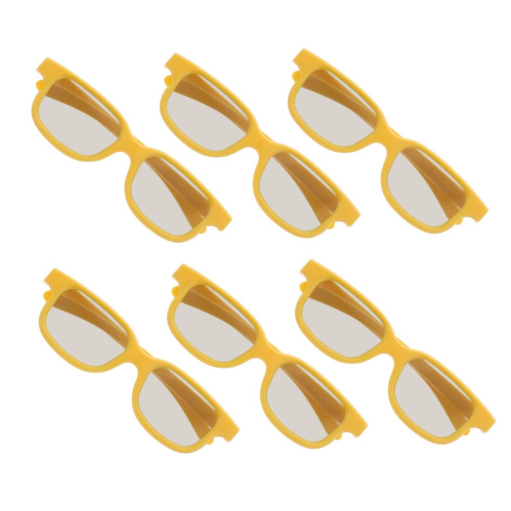 Kisangel 6pcs Movie Glasses for Boys and Girls Plastic Frame for Immersive Viewing for Family Entertainment and Movie