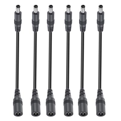 GKOXUQ 2/4/6/8/10pcs Practical 22AWG DC5.5x2.1mm Power Extension Cord 5521 Supply Adapters Cable Flexible Power Extension Cable