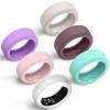 Hexasider 6 Pack Smart Ring Cover Fits 7mm and 8mm Ring Smart, Anti-Scratch Silicone Case for Working Out Gym Smart Rings Protector for Women Men (S+8mm) view 1