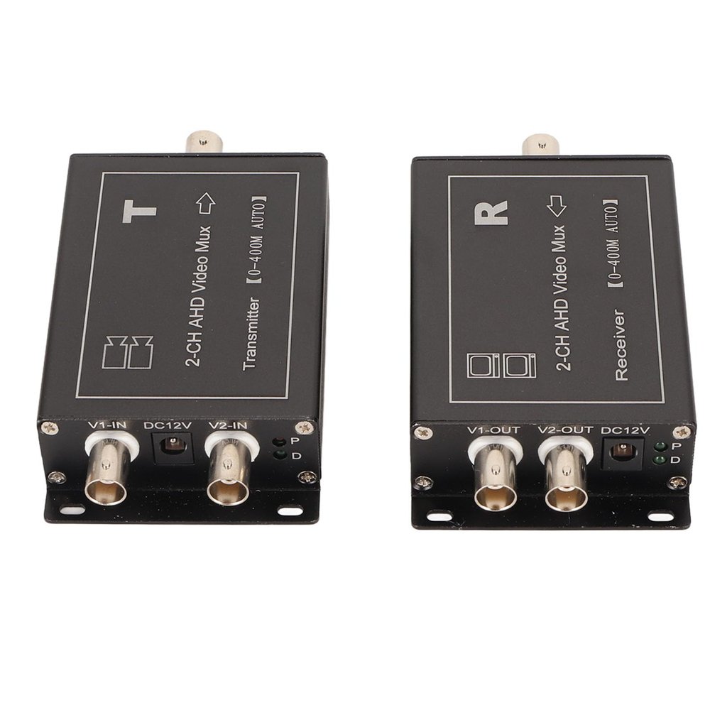 2 Channel Video Multiplexer Support AHD CVBS 400M Transmission Distance Plug and Play Hot Swap Camera Video Signal Combiner