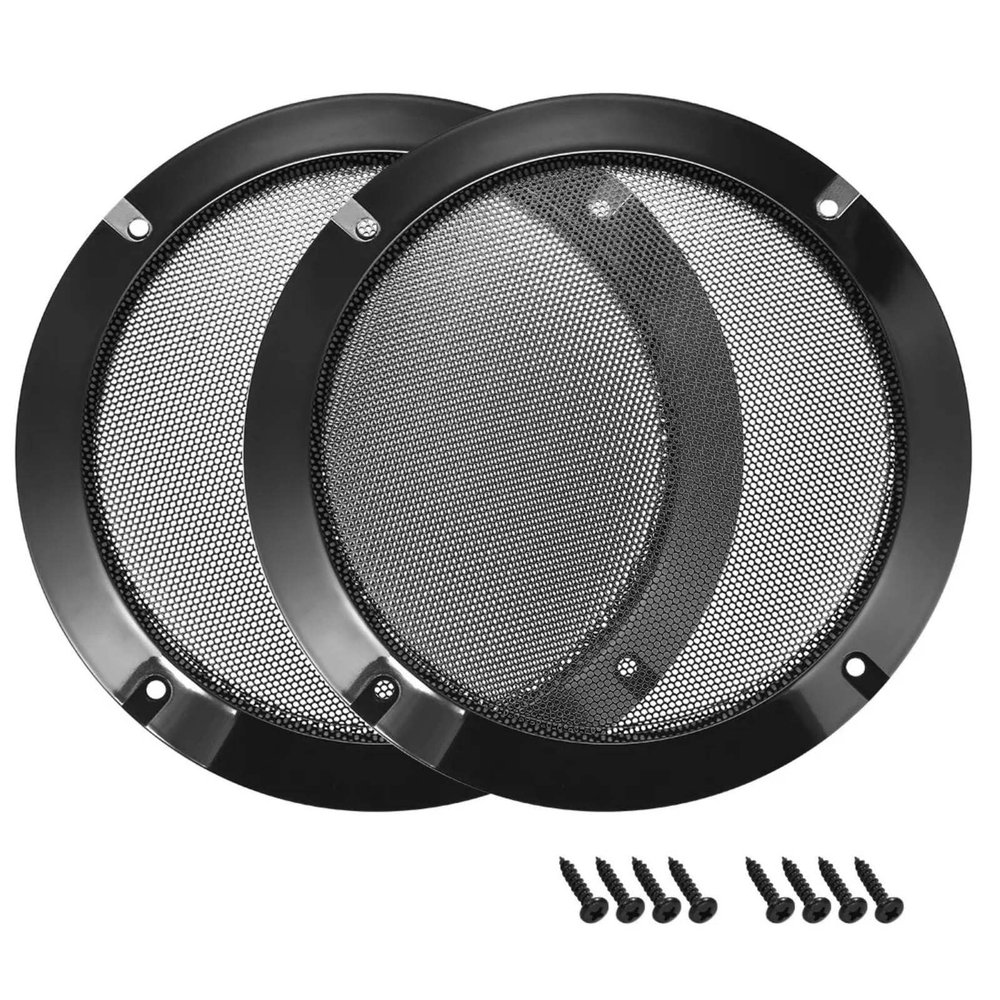 2PCS Metal Car Speaker Cover Mesh Grills Protective Case with Mounting Screws for Home Audio Car Speaker