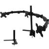 3 Monitor Desk Mount  Triple Monitor Stand Fits 17-32 Inch Screens (Max 19.8 lbs Each)  Adjustable Computer Stand  VESA Compatible  Clamp/Grommet Base  Perfect for Home & Office view 1