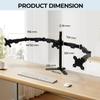 3 Monitor Desk Mount  Triple Monitor Stand Fits 17-32 Inch Screens (Max 19.8 lbs Each)  Adjustable Computer Stand  VESA Compatible  Clamp/Grommet Base  Perfect for Home & Office view 2