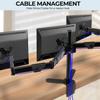 3 Monitor Desk Mount  Triple Monitor Stand Fits 17-32 Inch Screens (Max 19.8 lbs Each)  Adjustable Computer Stand  VESA Compatible  Clamp/Grommet Base  Perfect for Home & Office view 3