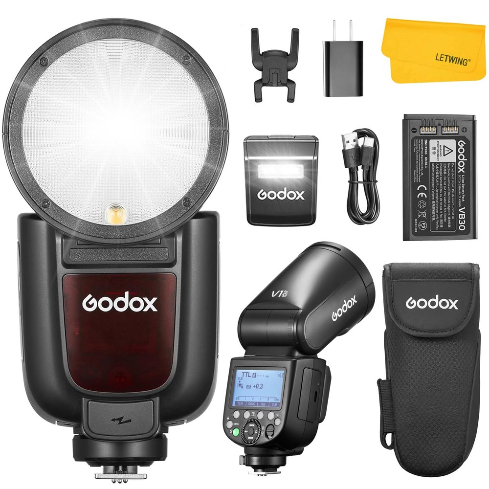 GODOX V1 Pro O V1Pro-O Flash for Olympus, 2.4G TTL HSS 1/8000s Flash