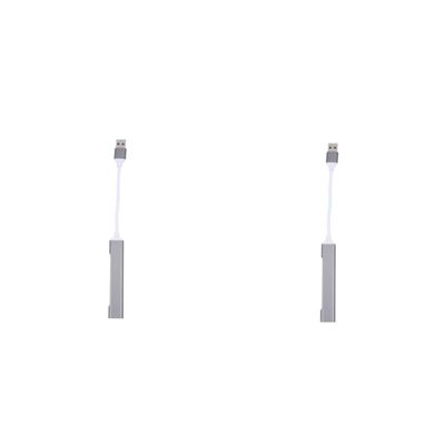 HOMSFOU 2pcs USB Hub Aluminum Alloy Port Data Extension Splitter for Accessories Fast Data Transfer and Easy Connectivity for Mouse Keyboard and More