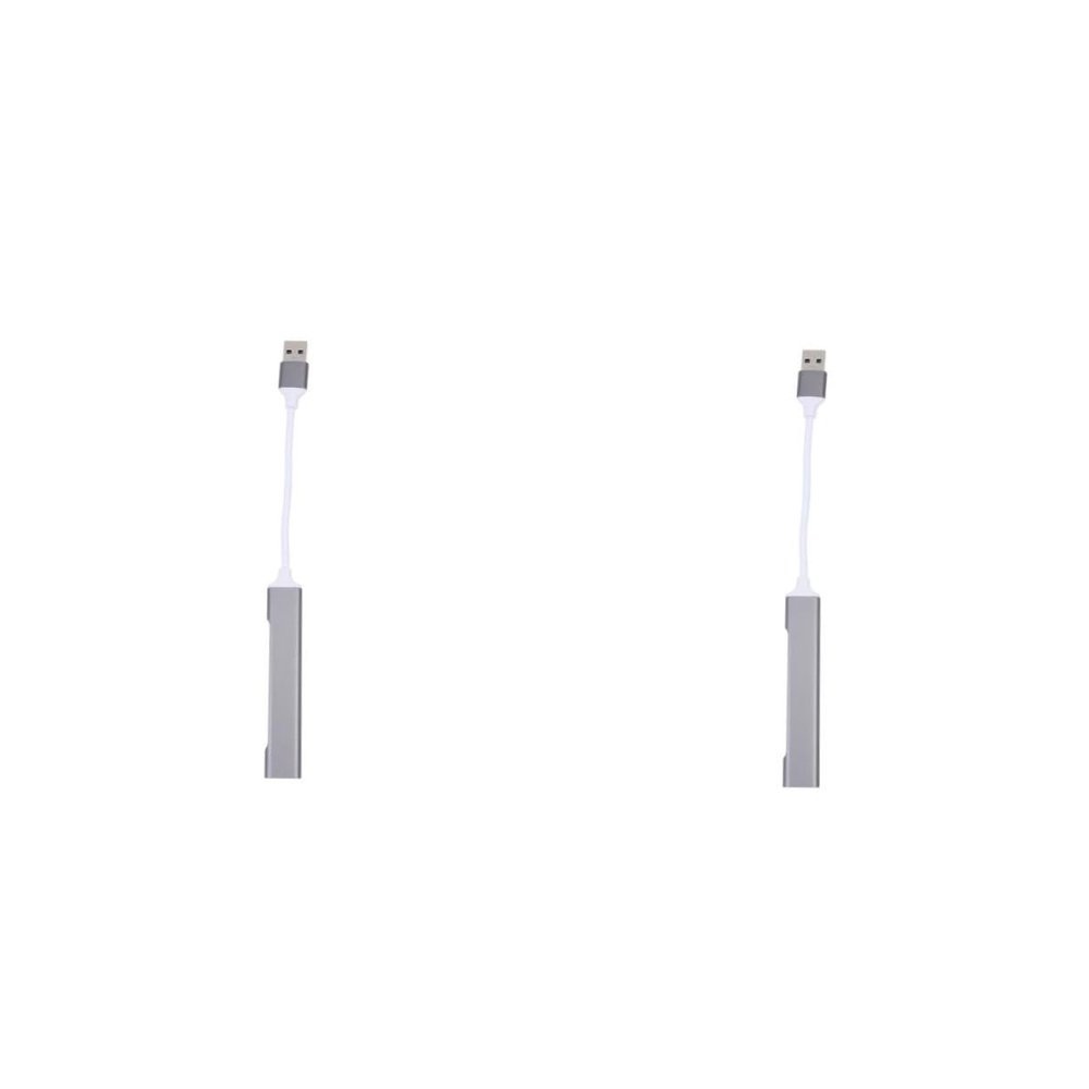 HOMSFOU 2pcs USB Hub Aluminum Alloy Port Data Extension Splitter for Accessories Fast Data Transfer and Easy Connectivity for Mouse Keyboard and More