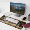 Grey Mouse Pad, Bread Large Mouse Mat 60 x 32 in Non-Slip Rubber Base, Extended Desk Mat with Stitched Edges, Waterproof Desk Pad Keyboard Protector, Gaming Computer PC Accessories, Decor Gifts 5-3o view 3