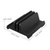 DIYEAH Adjustable Vertical Laptop Stand for Desk Dual Slot Organizer Space-Saving Design Nonslip Base Compatible Devices for Home Office and Workspace Efficiency view 2