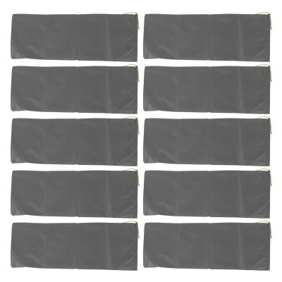 10pcs Professional Flood Sandbags, Empty Rain Proof Drawstring Design, 420D Polyester Material, Reusable for House Door Garage Basement Flood Control (Grey)