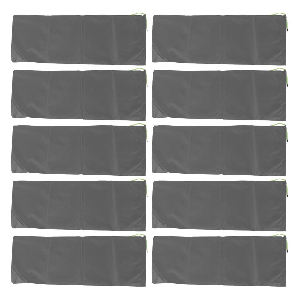 10pcs Professional Flood Sandbags, Empty Rain Proof Drawstring Design, 420D Polyester Material, Reusable for House Door Garage Basement Flood Control (Grey)