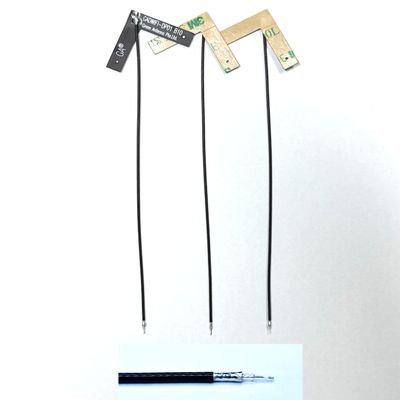Dual Band WiFi Antenna 2.4GHz and 5GHz FPC Antenna with Adhesive Optional Cable Length and Connector Type (Stripped Cable, 15CM)