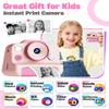 Instant Print Camera for Kids, Front Rear Dual Selfie Kids Camera with 1080P Videos, Christmas Birthday Gifts for Kids Ages 3-12, Toddler Digital Camera Toy for 4 5 6 7 8 Year Old Girls (Pink) view 2