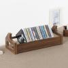 CD Holder Solid Wood Racks 49.2 x 18.8 x 15.6 cm, Desktop CD Jewel Cases Organizer Video Game Disk Display Stand DVD Blu-ray Record Collection Storage Rack(Black Walnut) view 1