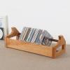 CD Holder Solid Wood Racks 49.2 x 18.8 x 15.6 cm, Desktop CD Jewel Cases Organizer Video Game Disk Display Stand DVD Blu-ray Record Collection Storage Rack(Cherry Wood) view 1