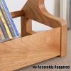 CD Holder Solid Wood Racks 49.2 x 18.8 x 15.6 cm, Desktop CD Jewel Cases Organizer Video Game Disk Display Stand DVD Blu-ray Record Collection Storage Rack(Cherry Wood) view 3