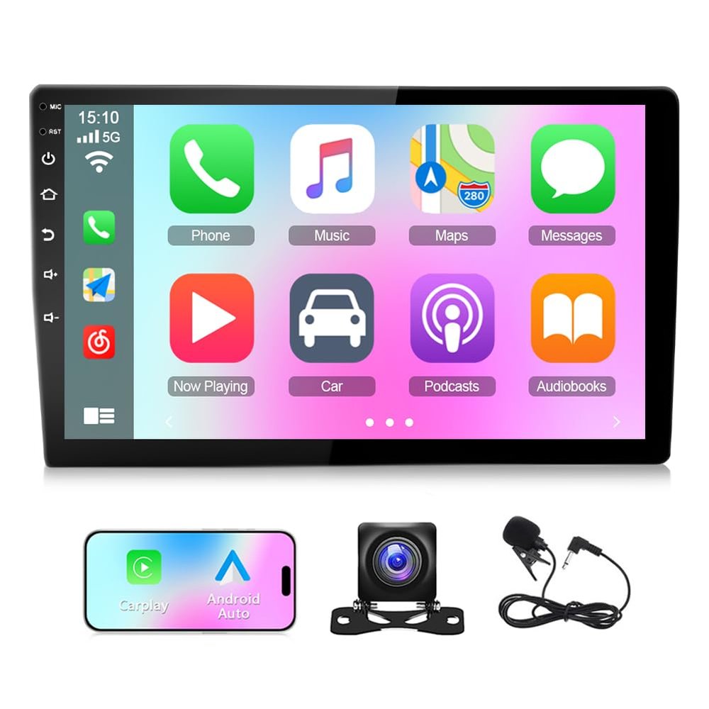 4+64G Android 13 Car Stereo Radio fits for Chevrolet Silverado 1500 2500 1999-2006 for Cadillac DTS 2006-2011 for Nissan Rogue 2008-2013 10.1 Touch Screen Car Stereo with CarPlay Android Auto GPS WiFi
