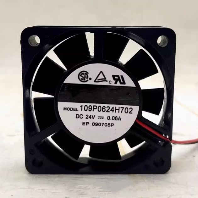 109P0624H702 DC 24V 0.06A 14.1CFM 6015 2-Wire Cooling Fan