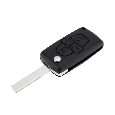 Briny River Car Radio Key Remote Control Chip ID46 4 Buttons Compatible with Peugeot 1007 807 Compatible with Citroen C8 (HU83)