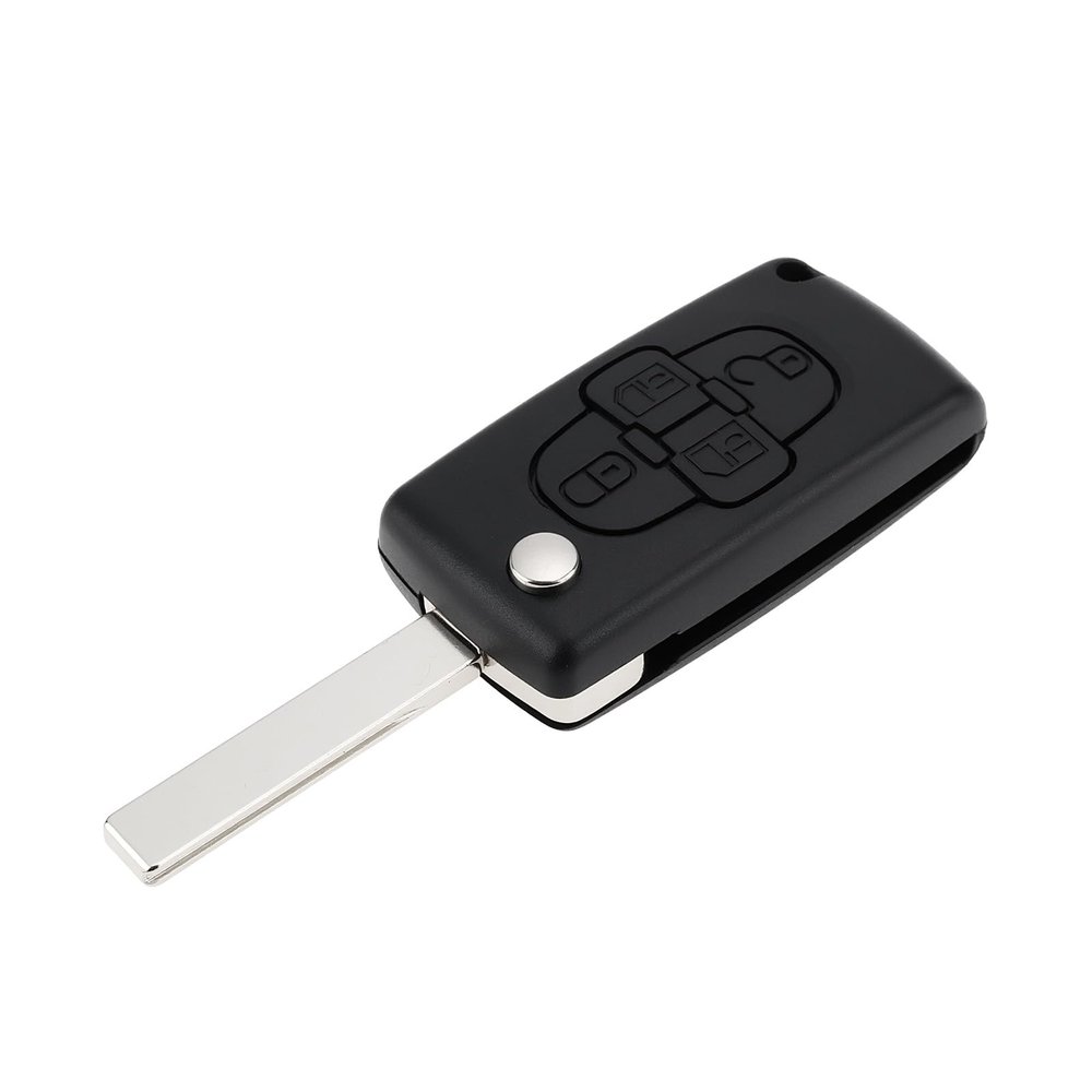 Briny River Car Radio Key Remote Control Chip ID46 4 Buttons Compatible with Peugeot 1007 807 Compatible with Citroen C8 (HU83)