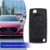 Briny River Car Radio Key Remote Control Chip ID46 4 Buttons Compatible with Peugeot 1007 807 Compatible with Citroen C8 (HU83) view 2