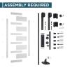 32 x 84 in 5 Panel Manufactured Wood Barn Door with Installation Hardware Kit view 3