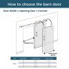 34 x 84 in 5 Panel Manufactured Wood Barn Door with Installation Hardware Kit view 4