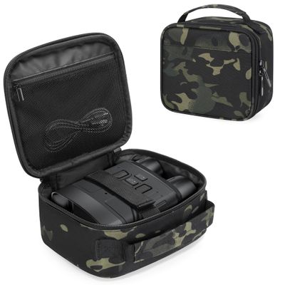 CURMIO Night Vision Goggles Carrying Case, Storage Bag for Tactical Night Vision Binoculars, SD Card and Data Cables, Camo (Bag Only)