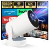 Mini Projector with WiFi and Bluetooth, 4K 1080P Support Portable Projector with Speaker, 110'' Big Screen Projection, Auto Keystone, 180 Rotatable Smart Projector for Phone/TV Stick/Laptop view 1