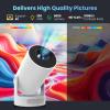 Mini Projector with WiFi and Bluetooth, 4K 1080P Support Portable Projector with Speaker, 110'' Big Screen Projection, Auto Keystone, 180 Rotatable Smart Projector for Phone/TV Stick/Laptop view 2