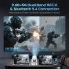 Mini Projector with WiFi and Bluetooth, 4K 1080P Support Portable Projector with Speaker, 110'' Big Screen Projection, Auto Keystone, 180 Rotatable Smart Projector for Phone/TV Stick/Laptop view 4