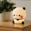 Cute Silicone Panda Night Light, Rechargeable Night Light, Controlled Brightness Portable Night Lamp for Rooms College Dorm, Funny Gifts, Study Room, Children's Room, Bedside Reading (White) view 1