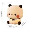 Cute Silicone Panda Night Light, Rechargeable Night Light, Controlled Brightness Portable Night Lamp for Rooms College Dorm, Funny Gifts, Study Room, Children's Room, Bedside Reading (White) view 4