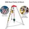 Rescue Tripod Set, Adjustable Tripod for confined Spaces, Sewer Lifting Tripod with Fall Protection/Cable/Winch for Traffic Safety in Storm shafts, 1800 LB SW inch view 3
