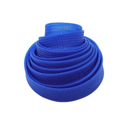 DJJSDMY Cable Sleeves Insulated Expandable Braided Sleeving Tight Wire Gland High Density Protection Cable Sleeve(Blue,6MM_10 Meters)