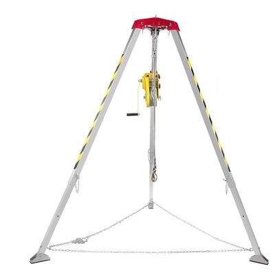 Aluminum Rescue Tripod, confined Space Tripod with 1200LBS Winch and 30m Wire Rope, Sewer Wellhead Rescue Tripod, Easy to Assemble, confined Space Tripod kit