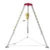 Aluminum Rescue Tripod, confined Space Tripod with 1200LBS Winch and 30m Wire Rope, Sewer Wellhead Rescue Tripod, Easy to Assemble, confined Space Tripod kit view 1